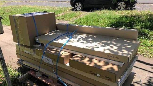 Aimee said she had to pay an extra fee for the delivery to be brought to her house after staff told her she couldn't collect her order over two trips and found it dumped outside her house hours later