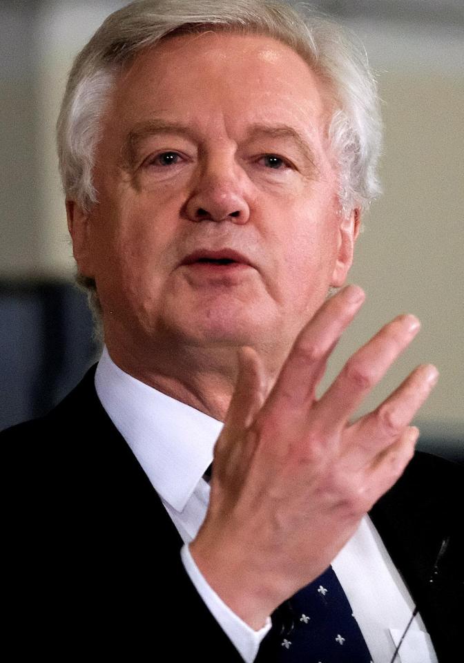  Britain's Secretary of State for Exiting the European Union David Davis