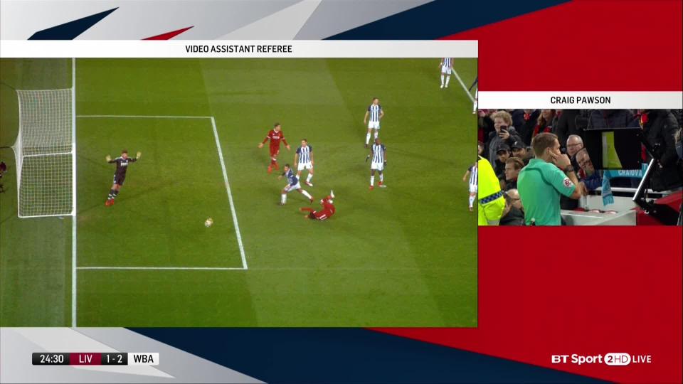 Liverpool were awarded a penalty by the VAR system for a foul on Mo Salah