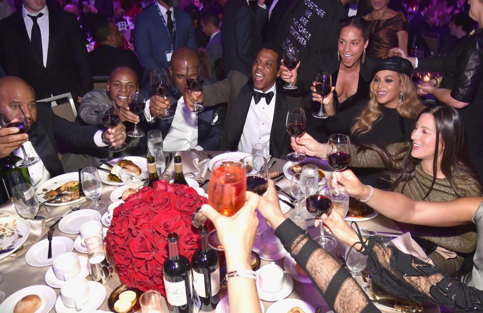  The couple attended the Clive Davis and Recording Academy Pre-GRAMMY Gala and GRAMMY Salute to Industry Icons Honoring Jay-Z