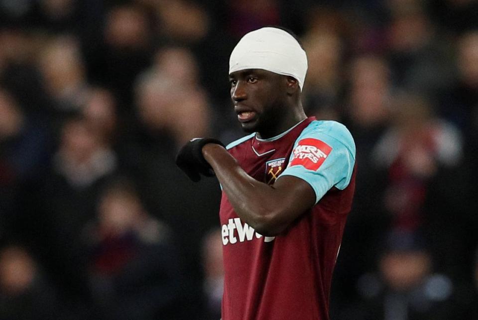 But the Senagalese man battled on for the cause with West Ham already depleted