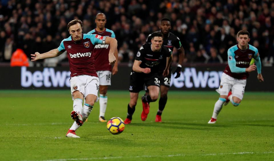 Mark Noble led by example and stepped up to take the spot-kick
