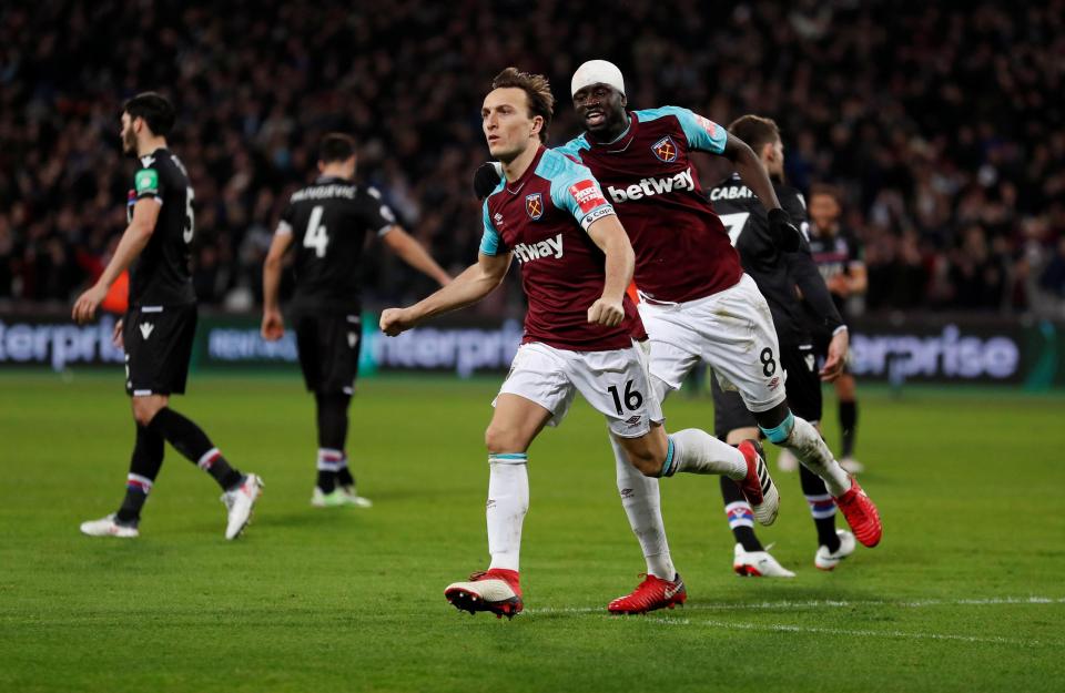 And the West Ham man made no mistake to level the game at 1-1