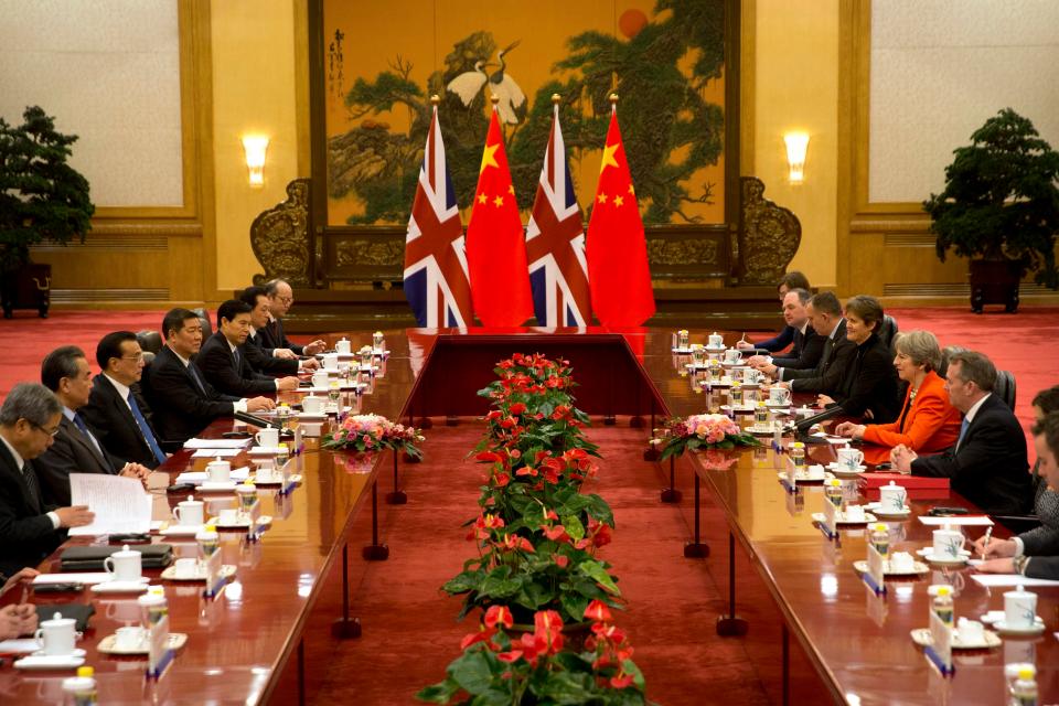  Mrs May and Trade Secretary Liam Fox held talks with Chinese officials earlier this week on a trade visit