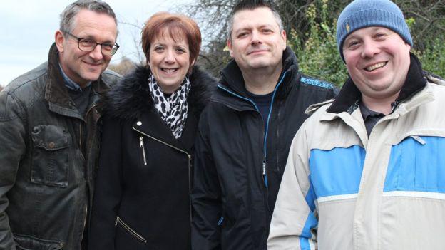  Truth About Getting Fit presenter Michael Mosley (left) with three people who took part in the experiment