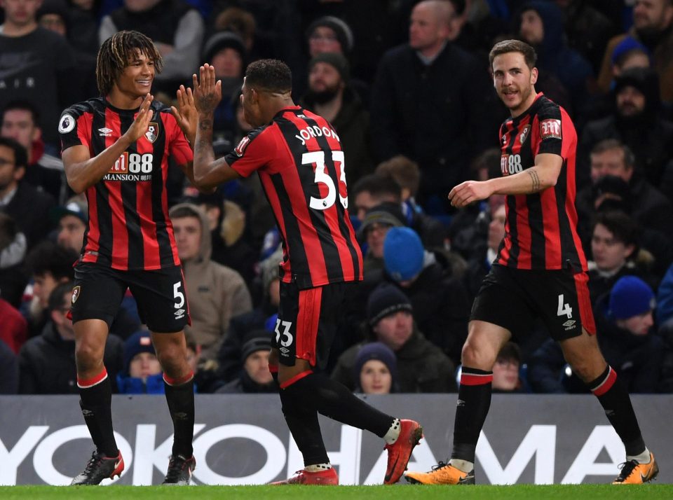 Then former Chelsea man Nathan Ake returned to haunt his former employers with Bournemouth's third
