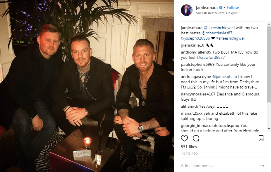  They also dined out in Sheesh last week on the same night