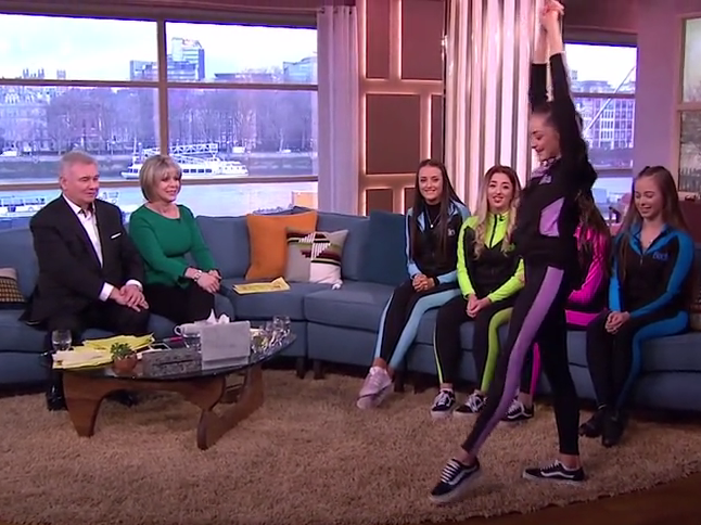 She pulled off a flawless 'front walkover' live on TV