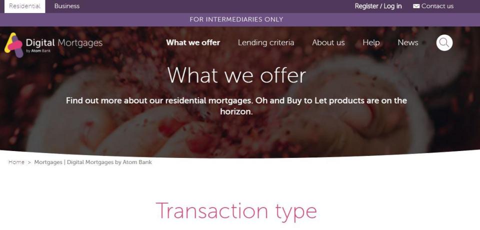  Atom Bank offers competitive rates on mortgages