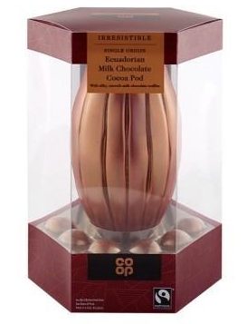  The Co-op aced the Milk Chocolate category, with its Irresistible Single Origin Ecuadorian Milk Chocolate Cocoa Pod, which costs £7