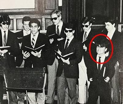  Dinklage can be seen with a group of singing pals performing the Miami Vice theme song