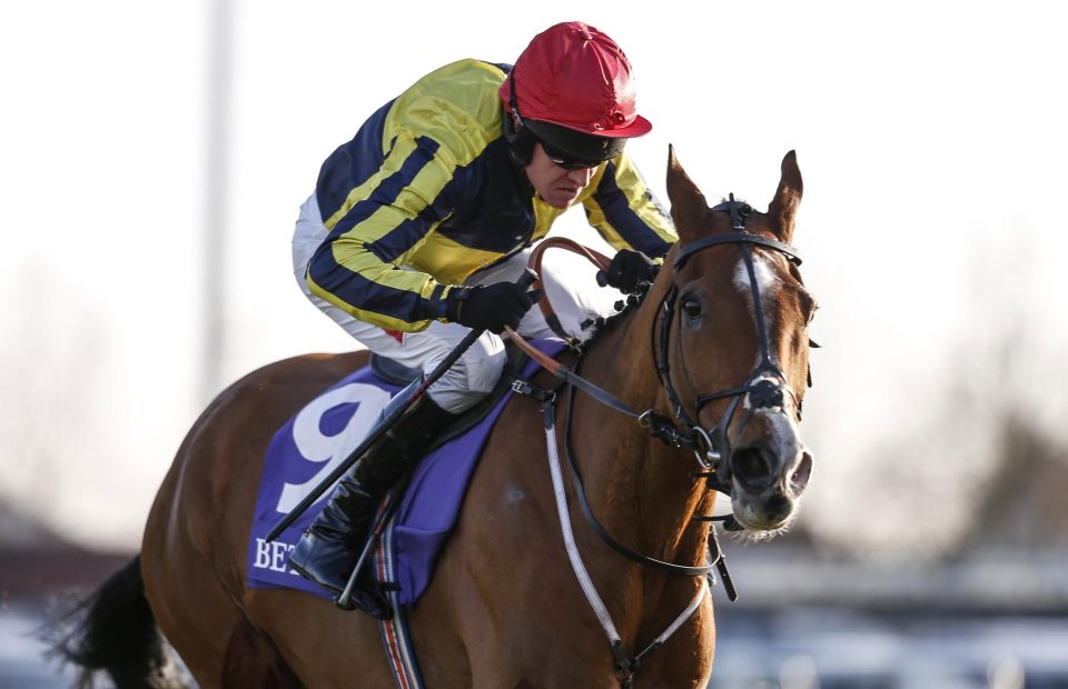  Master Dee and Barry Geraghty surge clear in the Betdaq Handicap Chase at Kempton