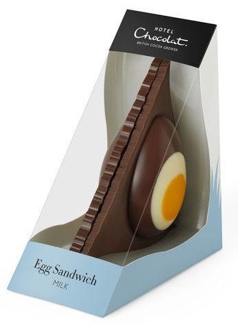  Top of the chocs in the Novelty category, with a score of 78 out of 100, was Hotel Chocolat’s Milk Egg Sandwich, which costs £10