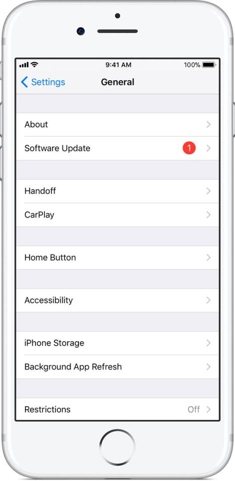 iPhone update