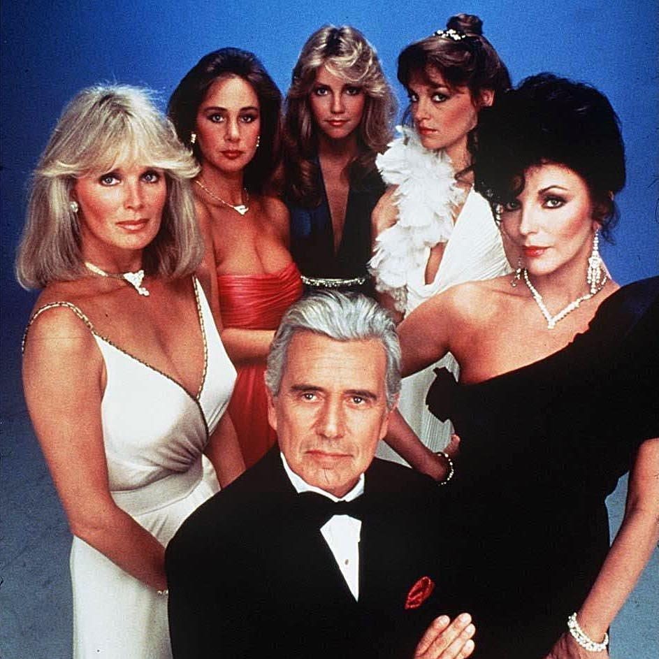 Locklear, centre at the back, played Sammy Jo Carrington on Dynasty from 1981–89