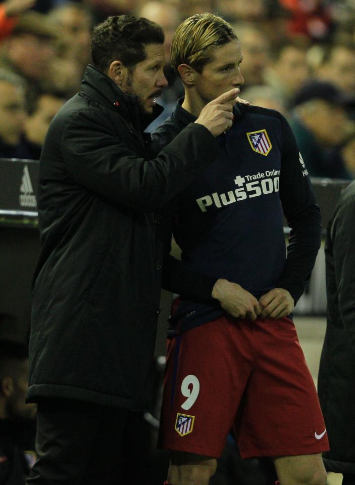  Diego Simeone suggested he had no intention of keeping Fernando Torres at Atletico Madrid past the summer