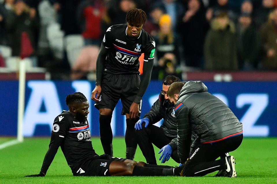  Bakary Sako was forced off just before half time