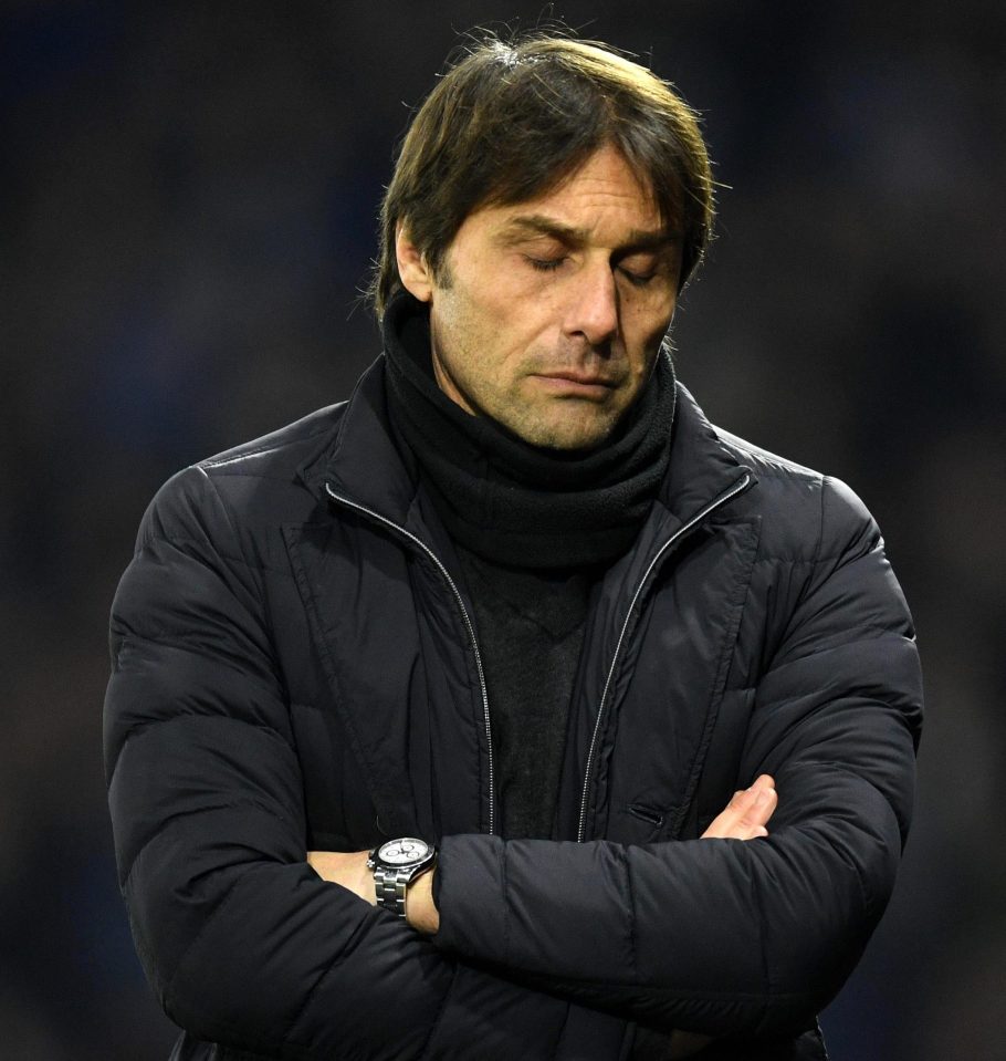  Antonio Conte is on the brink of the sack after Chelsea's 4-1 loss to Watford