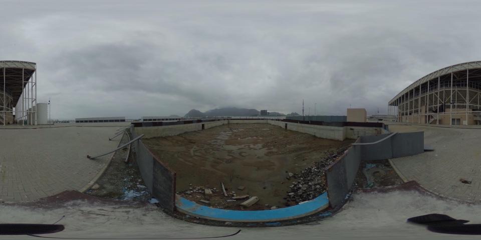  The Olympics Aquatics stadium has been left in rubble