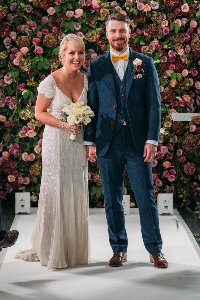  The pair meet at the alter for the first time