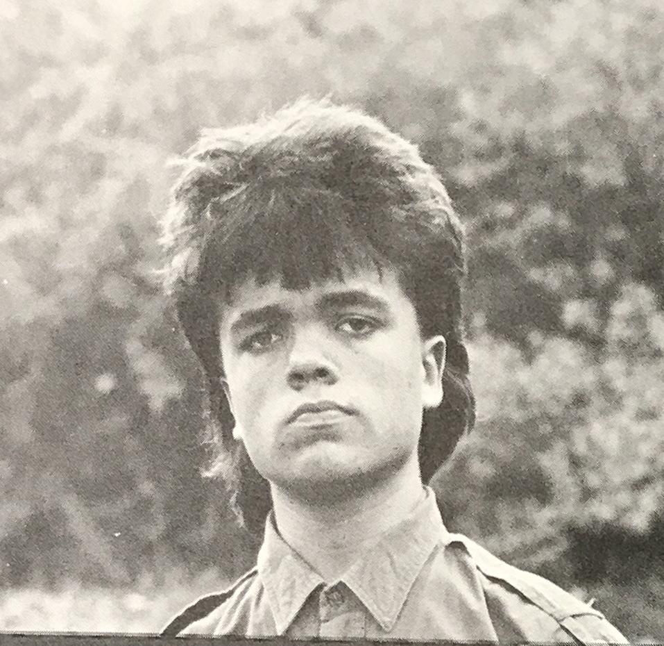  A yearbook shot shows a young Dinklage with an incredible 1980s mullet