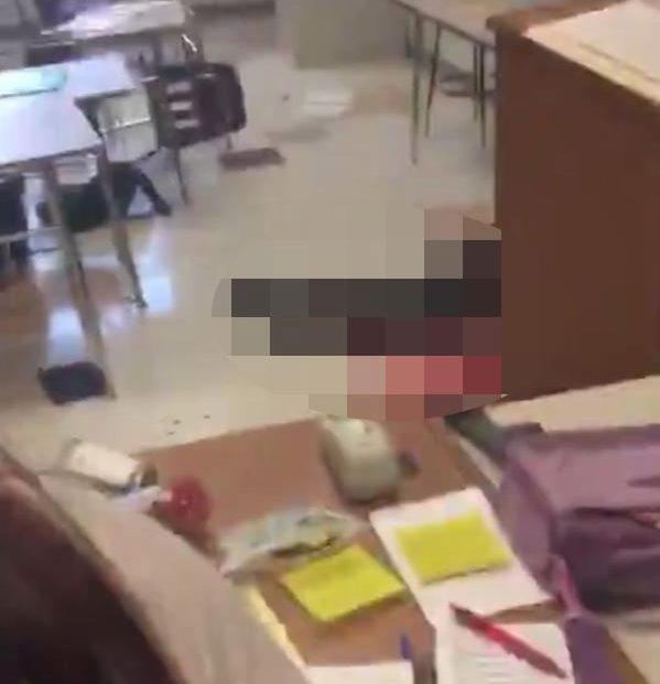Snapchat footage shows bloodied bodies lying on the floor of a classroom