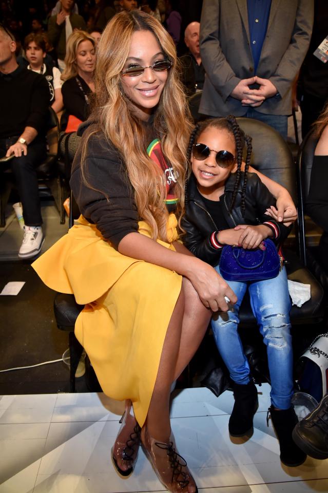  Bey got in plenty of cuddles with her sweet six-year-old