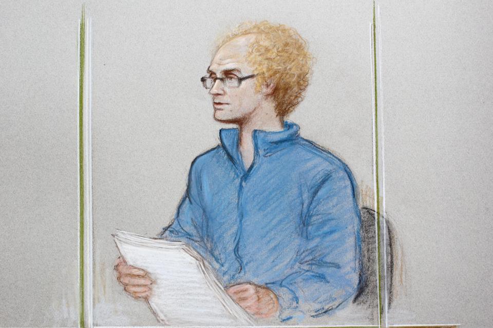  Artist's impression of Falder at Birmingham Crown Court