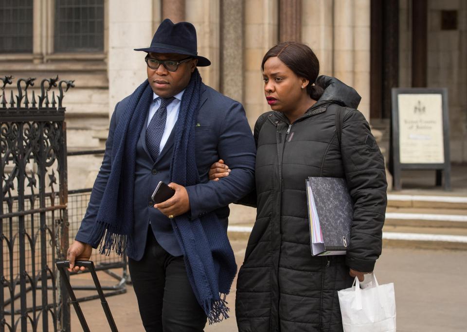  Isaiah's parents Takesha Thomas and father Lanre Haastrup outside High Court