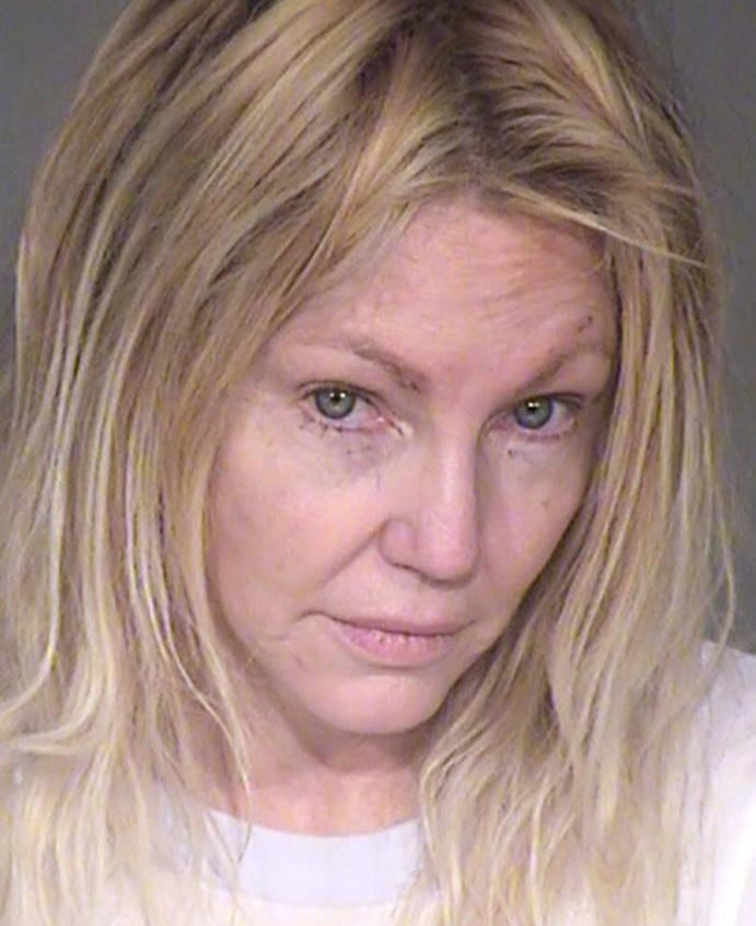 Heather Locklear is pictured after being arrested at her Los Angeles home
