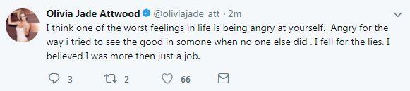  The Love Island star shared this tweet earlier today but has since deleted it