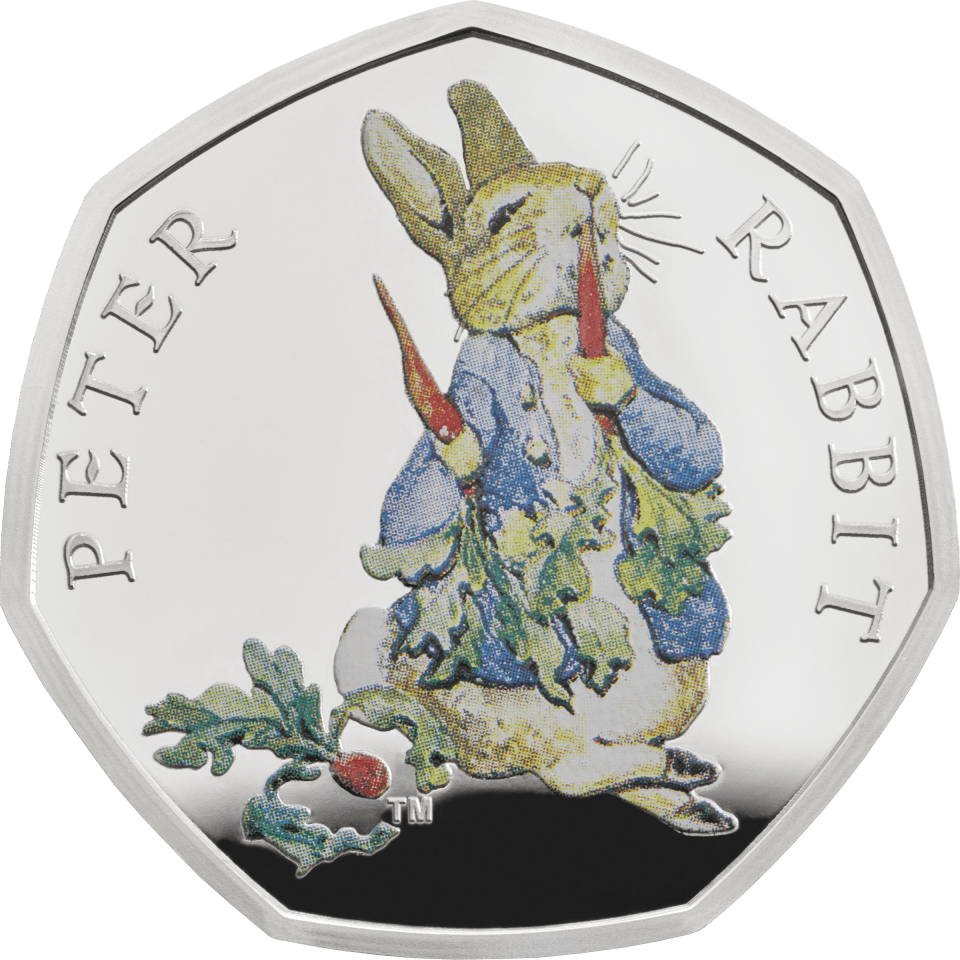  Peter Rabbit is one of four characters from Beatrix Potter to appear on change this year