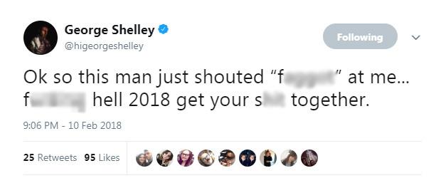  George revealed the abuse on Twitter