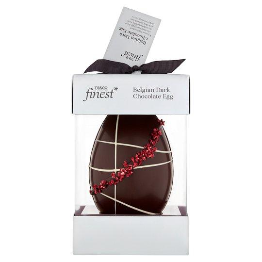  Hot on Booja-Booja’s heels was Tesco with its Finest Dark Chocolate Belgian Egg, £5, winning the Dark Chocolate category and coming in second overall