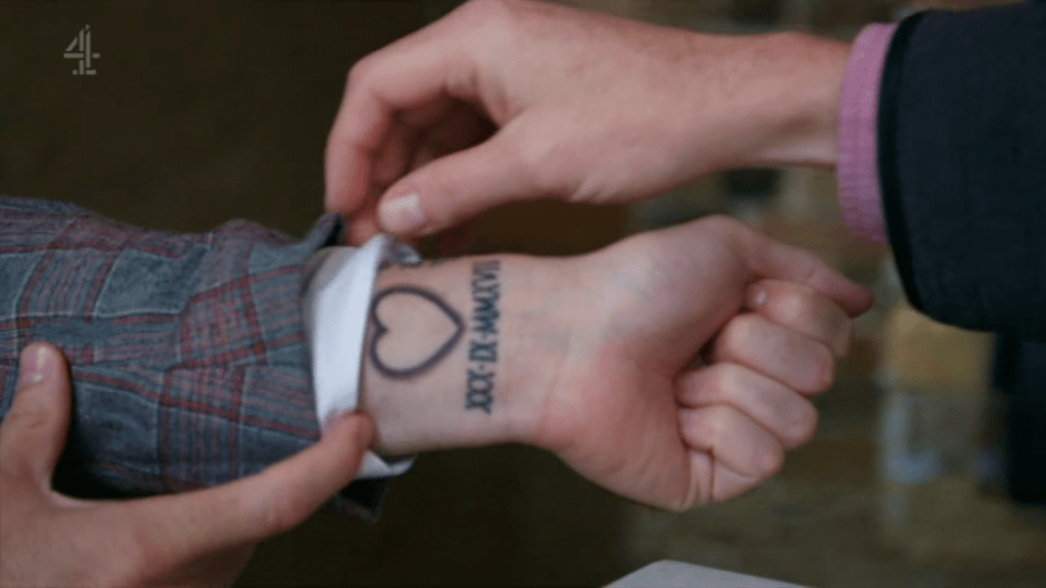  Ben even had their wedding date tattooed on to him ahead of their big day