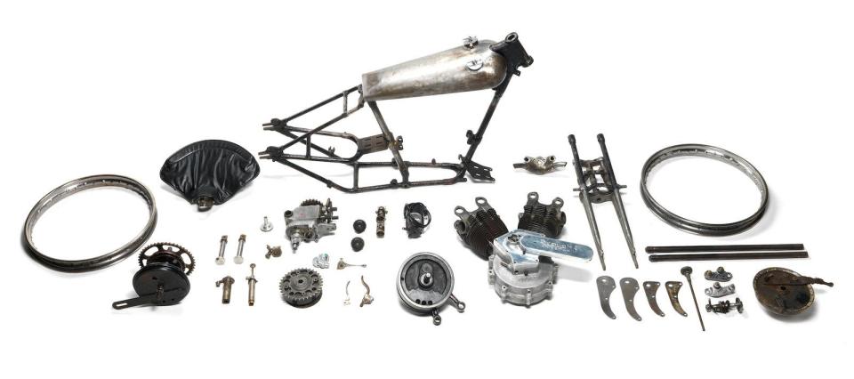  Despite being in pieces, this bike proves the high regard collectors hold for Brough Superior models selling for juts under a quarter million in 2015 - at an appreciation of 2,422 per cent.