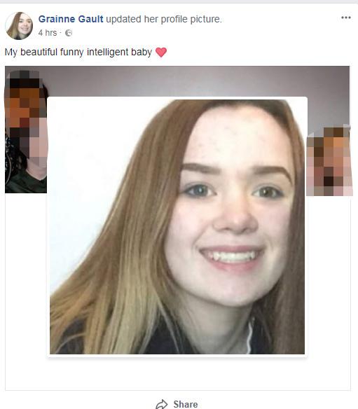  Devastated Grainne shared a photo of her teenage daughter and a heartfelt message