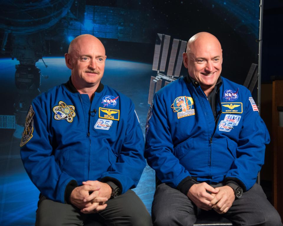  Identical twin brothers Scott, right, and Mark Kelly, left, no longer share the exact same genes after one of them spent a year in space