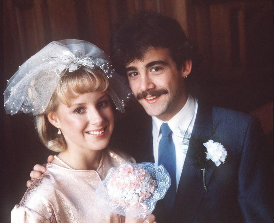  He has been on the soap since 1983 - seen here with former onscreen wife, Sally Webster