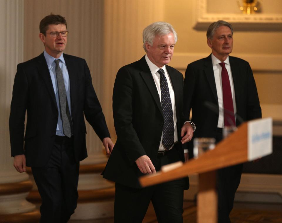  Senior ministers including Greg Clark, David Davis and Philip Hammond attended the speech