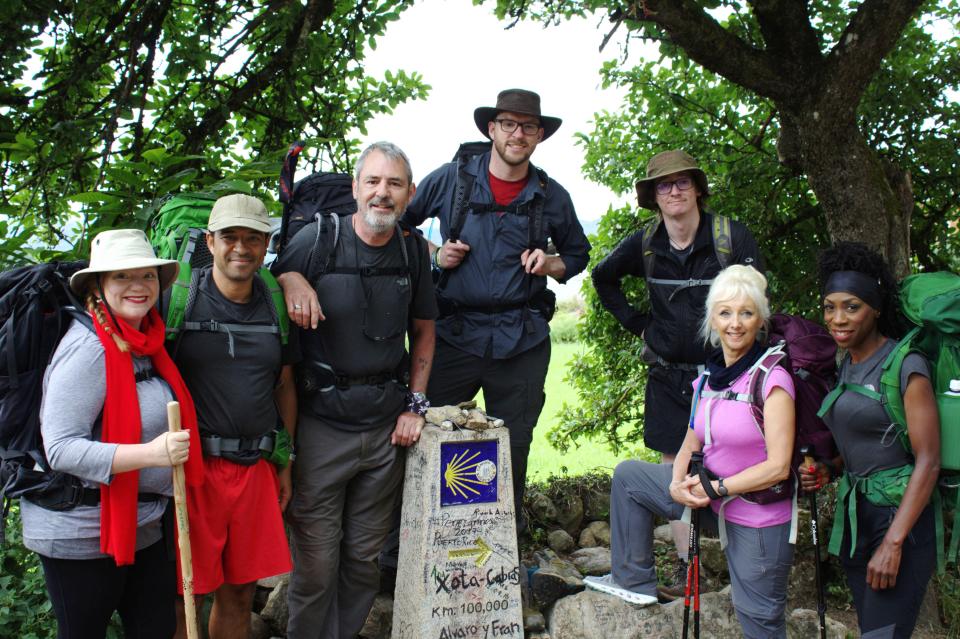  JJ Chalmers (centre) will be joining a host of other celebs for their pilgrimage