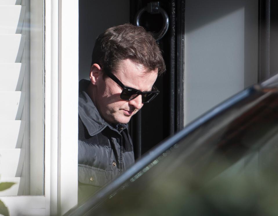  Best friend Declan Donnelly was pictured leaving Ant's home on Wednesday afternoon