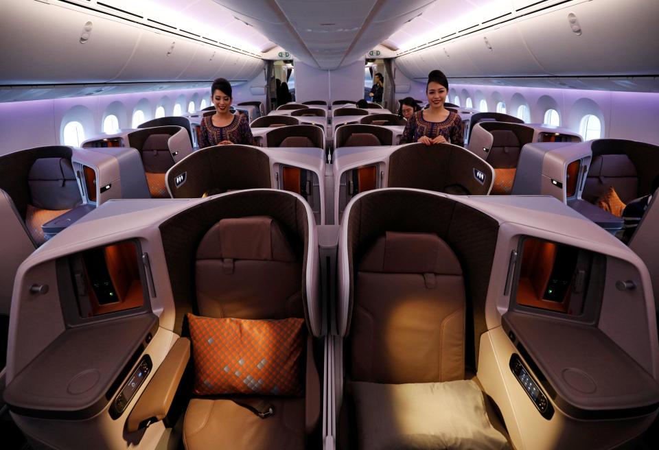  Singapore Airlines have launched their new business class cabins - with seats made from the same material as Lamborghini and Porsche seats