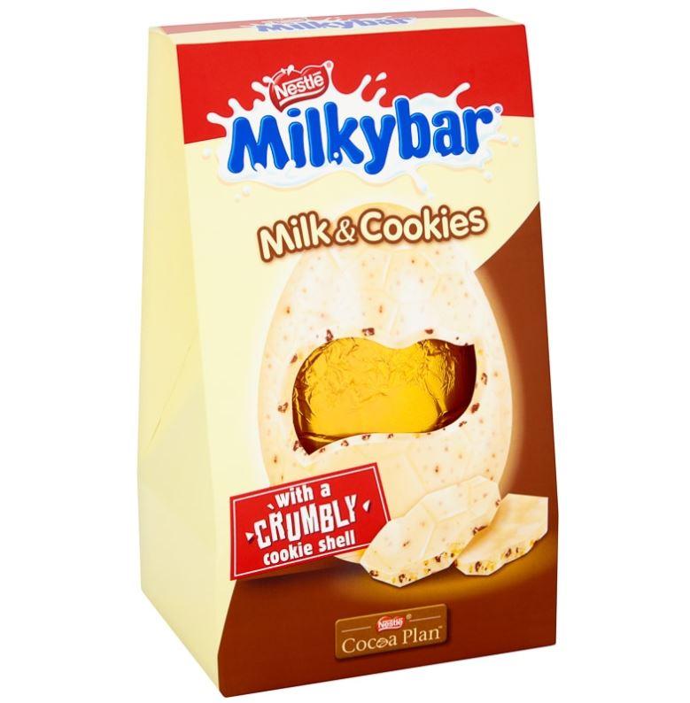  The Milkybar Milk & Cookies egg is half price at £1.49