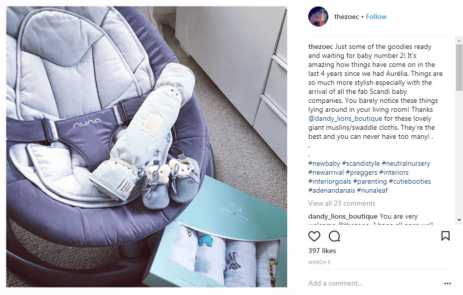 Zoe has been sharing her journey into motherhood for a second time on social media