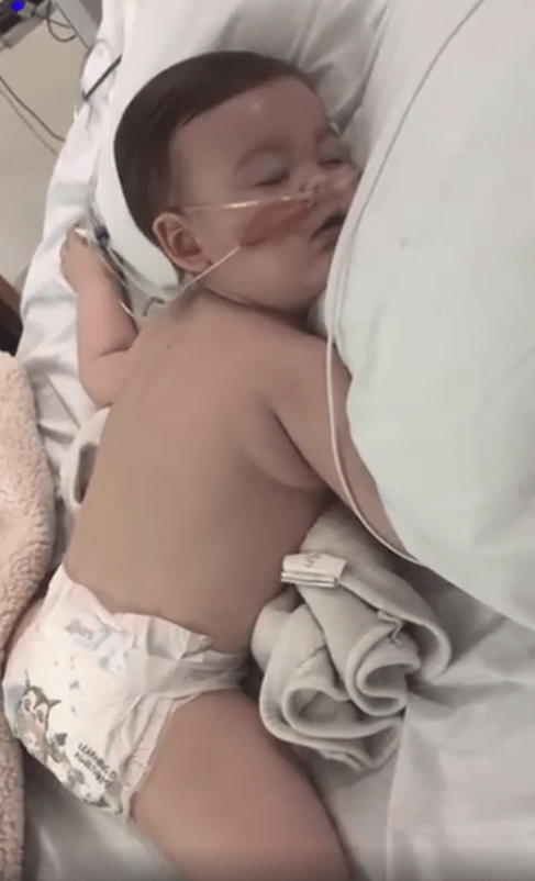 Alfie Evans is seen sleeping the day before his tragic death