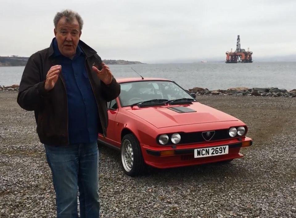 Clarkson filmed the clip in Scotland while shooting series three of The Grand Tour