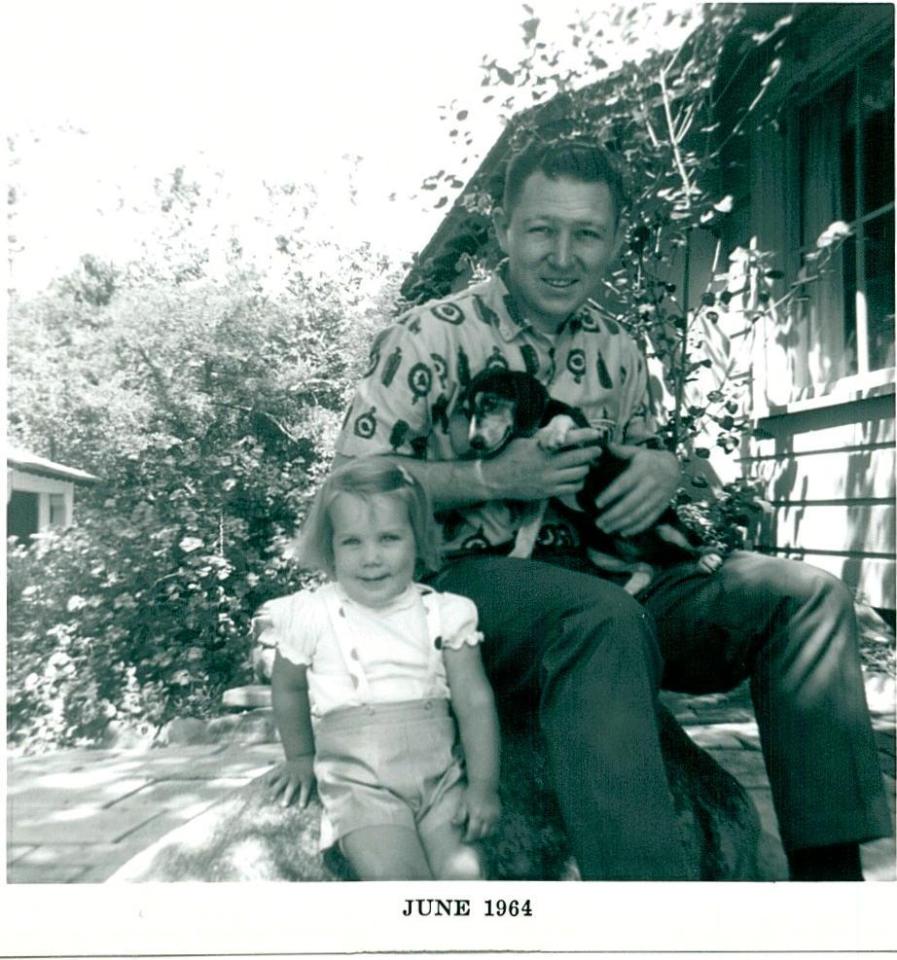  Jennifer as a child, pictured with her dad, who she described as very "community-minded"
