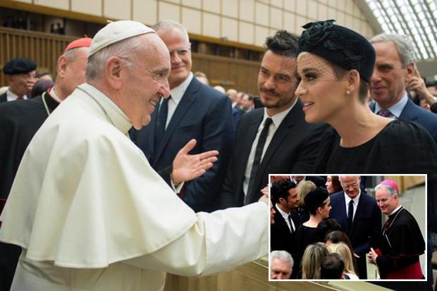 Katy Perry Orlando Bloom Pope Francis