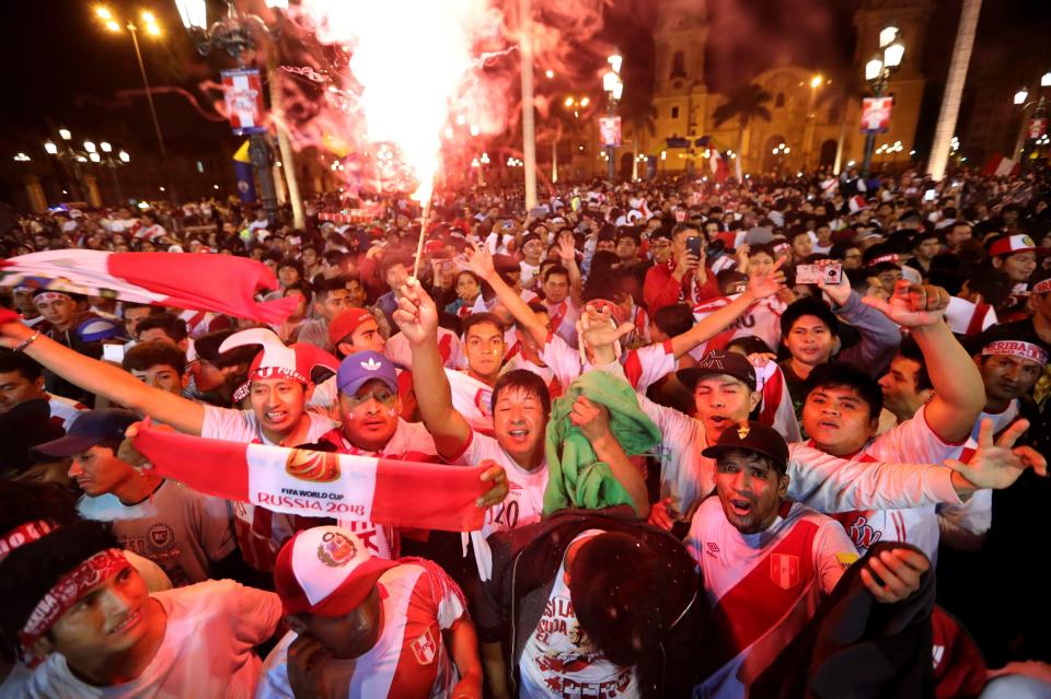 Peru's qualification sparked jubilant scenes around the country